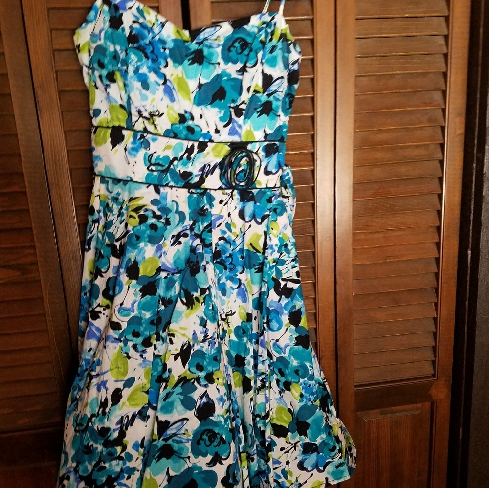 Spaghetti Strap Floral Dress